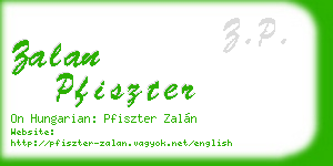 zalan pfiszter business card
